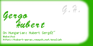 gergo hubert business card